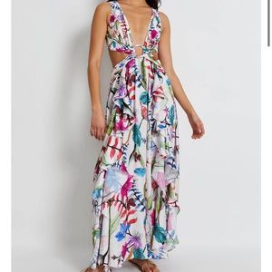 PATBO ZAMIA SLEEVELESS CUT-OUT BEACH DRESS